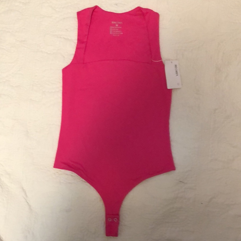 ReoRia Hot Pink One-Piece Bodysuit tank top - Picture 3 of 4